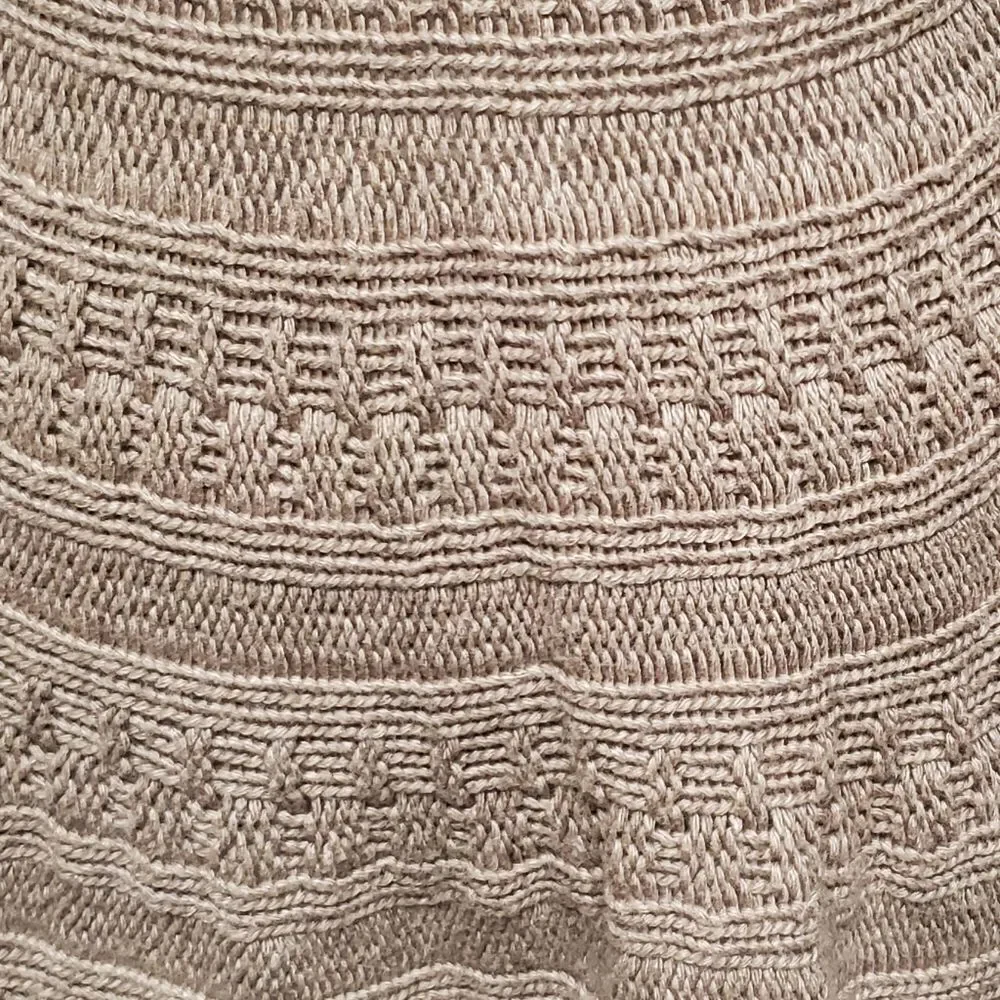 STITCH Fix Market & Spruce Boho Multi-Knit Sleeveless Round Open Front Cardigan